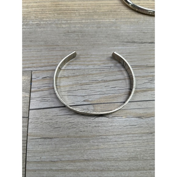 Avon Inspirational Cuff/Bangle Bracelet Silver tone Lot Of 3‎ - Picture 4 of 11